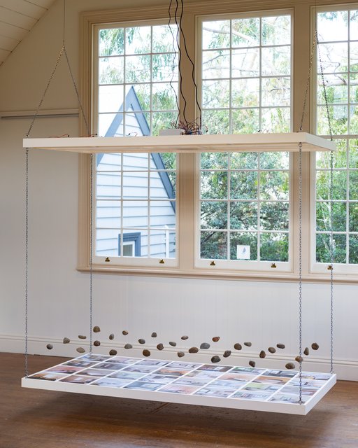 Wide angle view of Lost Bedrooms installation by Jonny Scholes.