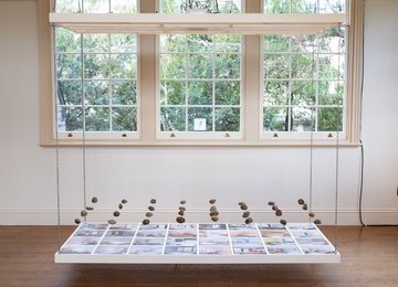 Wide angle view of Lost Bedrooms installation by Jonny Scholes.